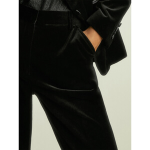 REISS PARISA Velvet Flared Suit Trousers